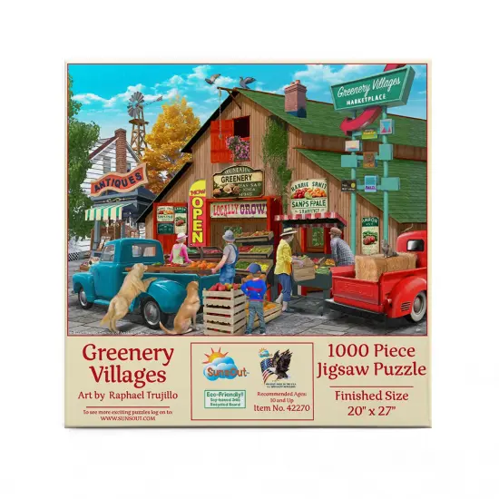 Sunsout Greenery Villages 1000 pc Jigsaw Puzzle 42270 {4}
