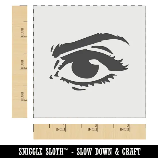 Woman's Right Eye with Eyebrow Mascara and Eye Shadow Wall Cookie DIY Craft Reusable Stencil {5}