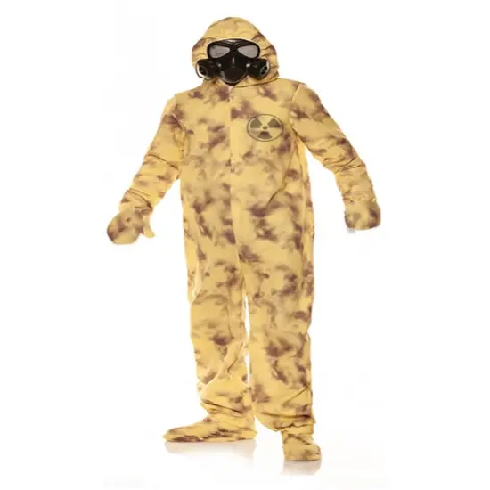 Men's Containment Unit Yellow Hazmat Suit Costume {1}