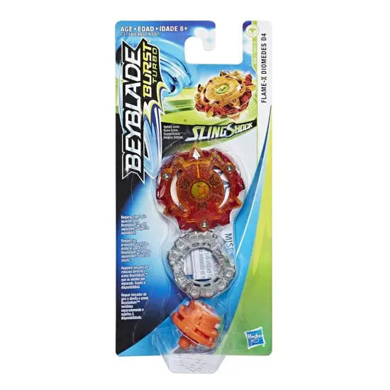 Beyblade Burst Turbo Slingshock Single Top - Flame X Diomedes D4 {3}