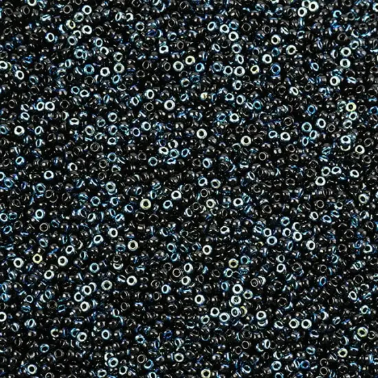 Miyuki 250g Opaque Round Rocailles Seed Beads, 11/0 Black AB #4555 {1}