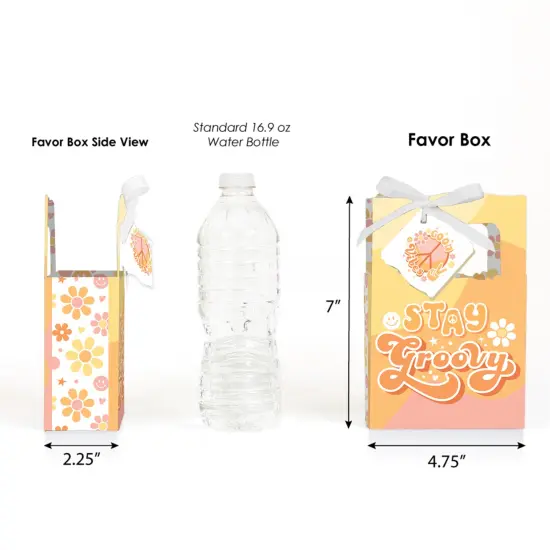 Big Dot of Happiness Stay Groovy - Boho Hippie Party Favor Boxes - Set of 12 {2}