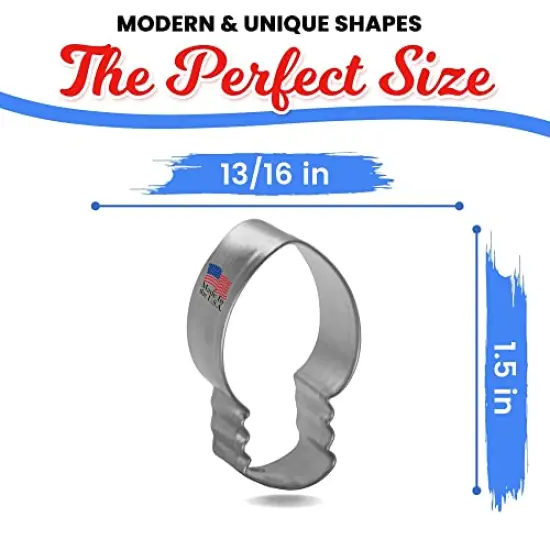 Mini Lightbulb Cookie Cutter 1.5 in, CookieCutter.com, Tin Plated Steel, Handmade in the USA {2}
