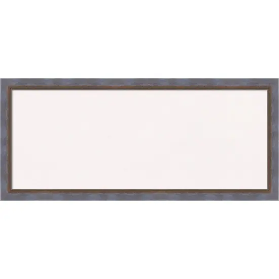 Two Tone Wood Framed Corkboard, White Cork Blue Copper {1}