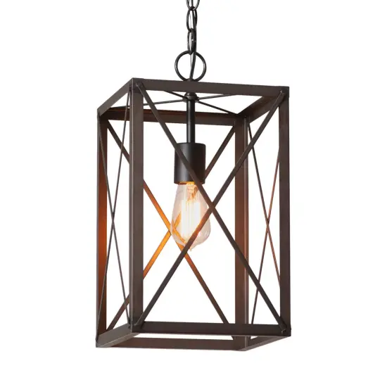 Irvins Country Tinware Metal Square Crossbar Pendant {1}