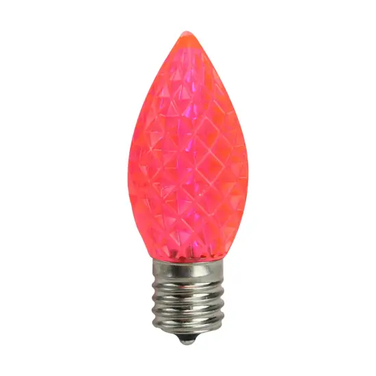Northlight Faceted LED C9 Christmas Replacement Bulbs - Pink - Pack of 25 {1}