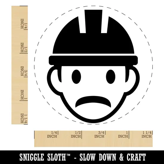 Occupation Construction Worker Builder Man Icon Rubber Stamp for Stamping Crafting Planners {1}