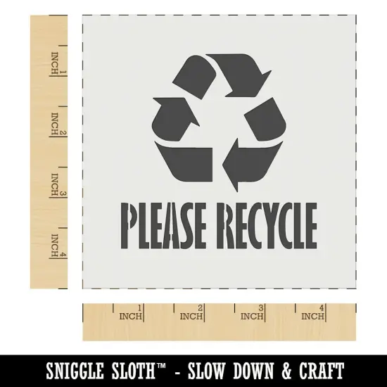 Please Recycle with Symbol Wall Cookie DIY Craft Reusable Stencil {6}
