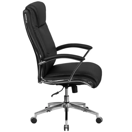 Merrick Lane Lombard High-Back Office Chair with Padded Arms Ergonomic Executive Swivel Task Chair with Headrest White {9}