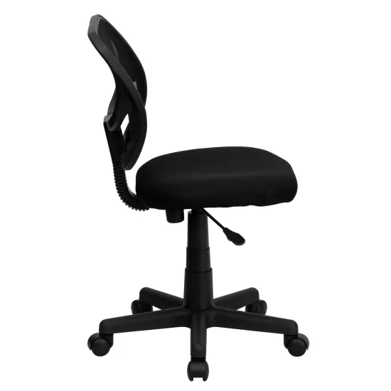 Emma and Oliver Mid-Back Mesh Swivel Task Office Chair with Curved Square Back Black {5}