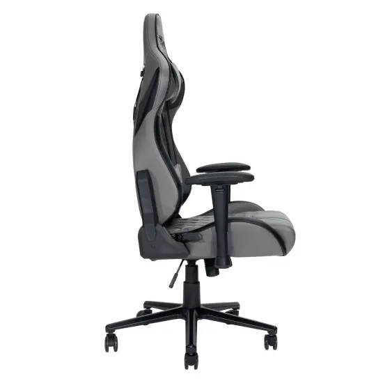 Techni Office Solutions 55.25" Vibrant Gray and Black Unique Techni Sports XL Comfortable Gaming Chair {4}