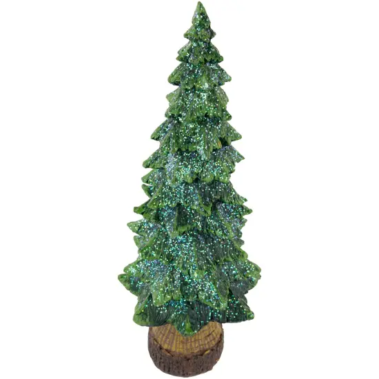 Northlight Glittered Pine Tree Christmas Decoration - 12" Green {7}