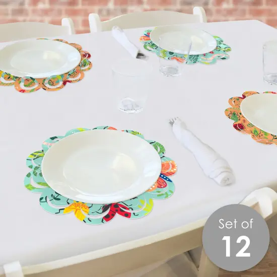 Big Dot of Happiness Buggin' Out - Bugs Birthday Party Round Table Decorations - Paper Chargers - Place Setting For 12 {3}