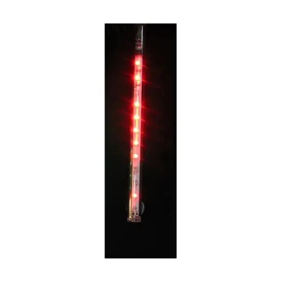Hofert LED Lighted Dripping Icicle Tube Christmas Decoration - Red light - 2' Clear {1}