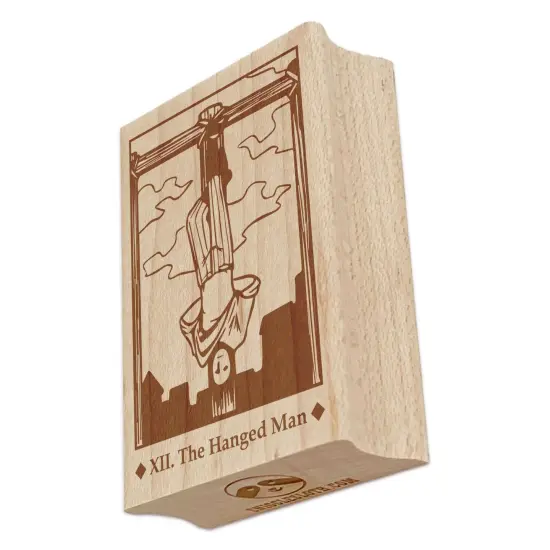 Tarot The Hanged Man Card Major Arcana Rectangle Rubber Stamp for Stamping Crafting {7}