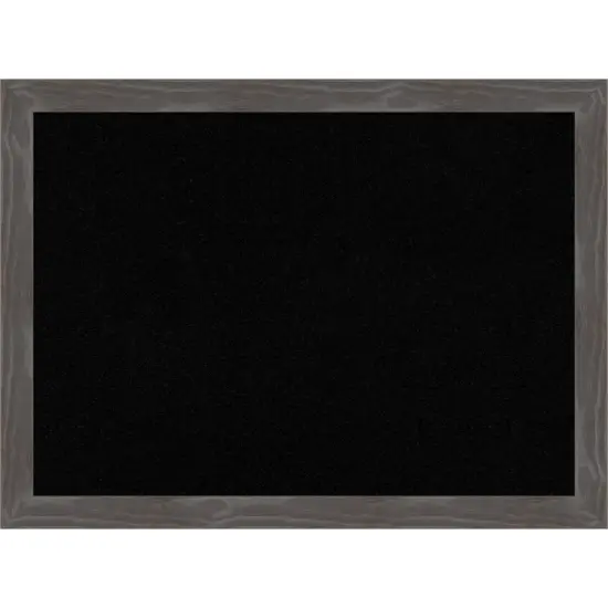 Woodridge Rustic Grey Wood Framed Corkboard, Black Cork {1}
