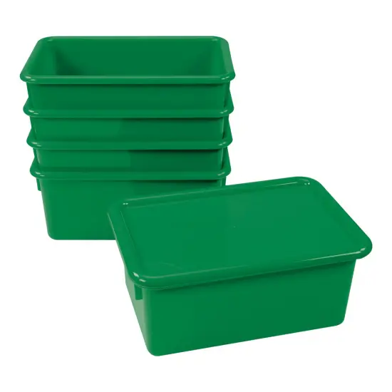 Kaplan Early Learning Company Storage Bins with Lids - Set of 5 - Green {2}