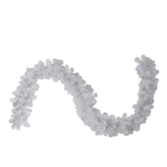 Northlight Crystal Spruce Artificial Christmas Garland - 9' x 12" - White - Unlit {1}