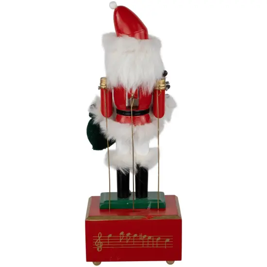 Northlight Animated and Musical Santa Christmas Nutcracker with Bear - 12" Red {3}