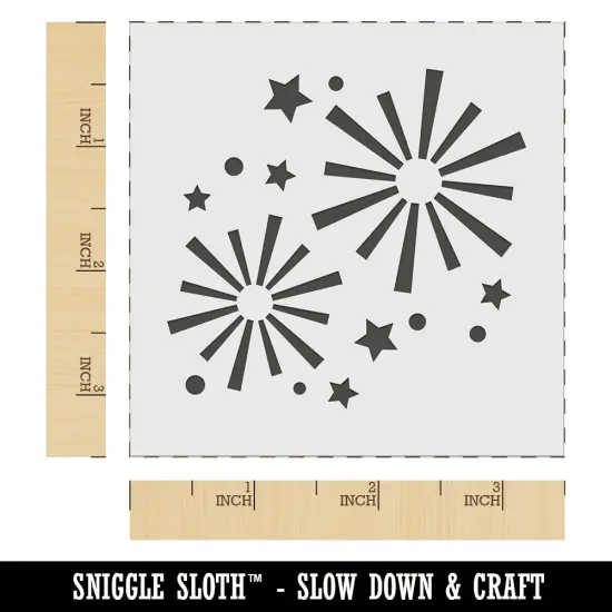 Firework Explosions Celebration New Years July 4th Wall Cookie DIY Craft Reusable Stencil {5}