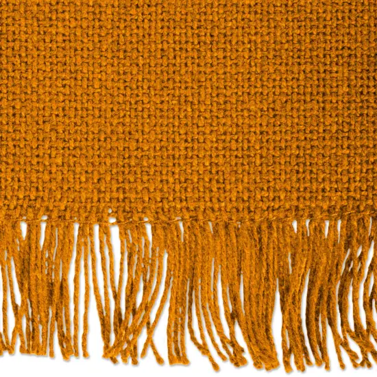 DII Solid Pumpkin Spice Heavyweight Fringed Placemat (Set of 6) {2}