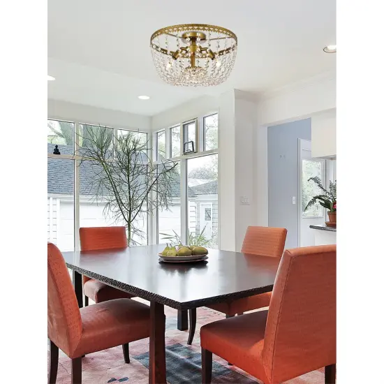 Kylie 16 inch flush mount in brass {2}