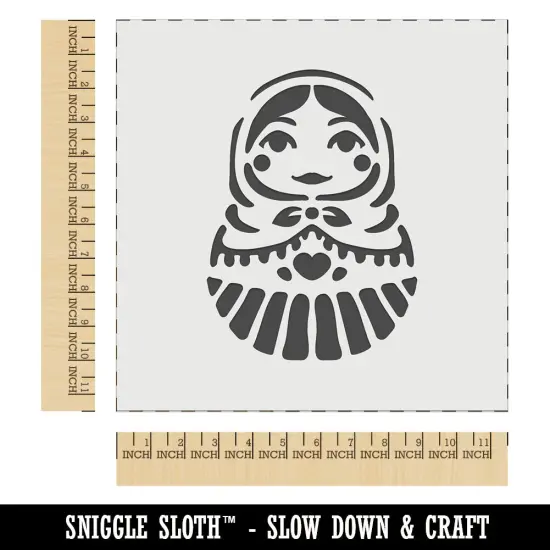 Russian Nesting Doll Matroyshka Babushka Wall Cookie DIY Craft Reusable Stencil {1}