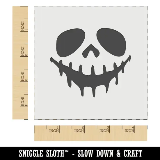 Spooky Skeleton Smile Face Halloween Wall Cookie DIY Craft Reusable Stencil {7}