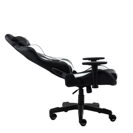 Techni Office Solutions 53" White and Black Durable Stylish Gaming Chair {7}