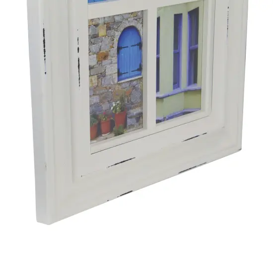 Northlight Weathered Mullions Window Pane Picture Collage - for 4" x 6" Photos - 35" White {4}