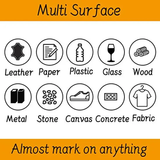 Paint Pens Paint Markers Never Fade Quick Dry and Permanent, 12 Color Oil-Based Waterproof Paint Marker Pen Set for Rock Painting, Ceramic, Wood, Fabric, Plastic, Canvas, Glass, Mugs, DIY - TF001 {4}