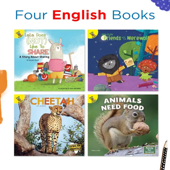 Summer Bridge Activities K-1 Bundle, Ages 5-6, Math, Reading Comprehension, Science, and Writing Summer Learning 1st Grade Workbooks, Sight Word Flash Cards, Children's Books, and Drawstring Bag {4}