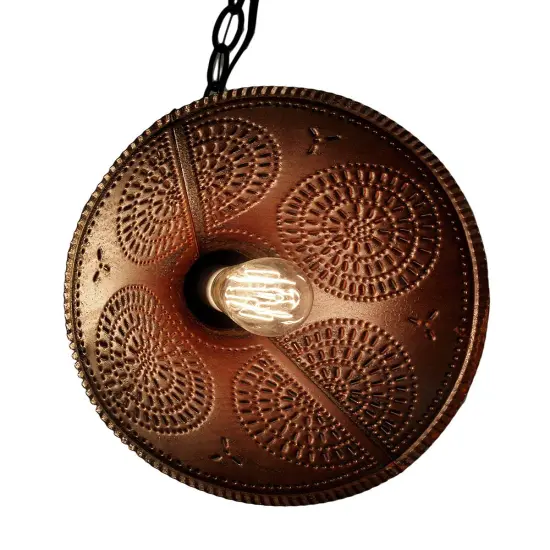 Stockbridge Shade Light with Chisel in Rustic Tin 12 Inches Diameter {3}