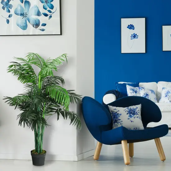 3.5 Feet Artificial Areca Palm Decorative Silk Tree with Basket {6}