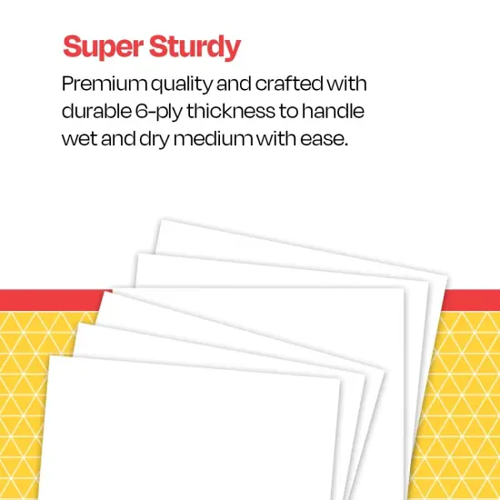 School Smart Railroad Board, 22 x 28 Inches, 6-Ply, White, Pack of 100 {5}