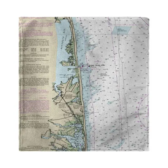 Betsy Drake Bethany Beach, DE Nautical Map Beach Towel {1}