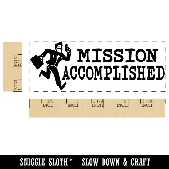 Mission Accomplished Spy Teacher Student School Self-Inking Rubber Stamp Ink Stamper Black {1}