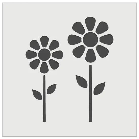 Daisy Flower Pair Wall Cookie DIY Craft Reusable Stencil {2}