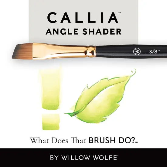Willow Wolfe Callia Artist Angle Shader Brush-3/8" {6}