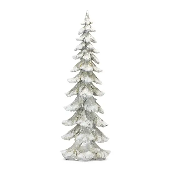 Melrose 2.25' Frosted Silver Christmas Tree Tabletop Decoration {1}