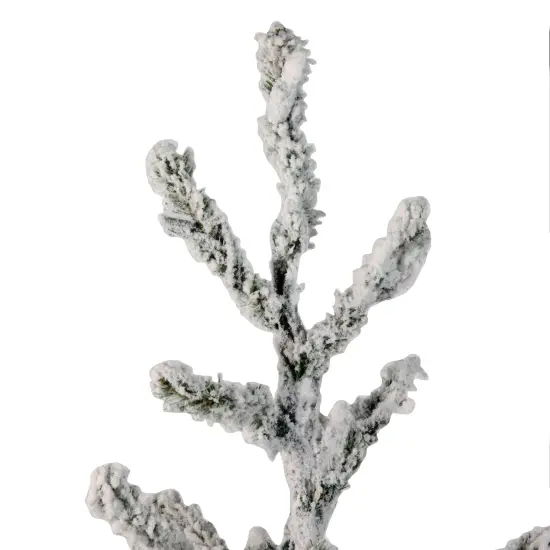 Northlight 36" Green Flocked Alpine Coral Artificial Christmas Tree - Unlit White {5}