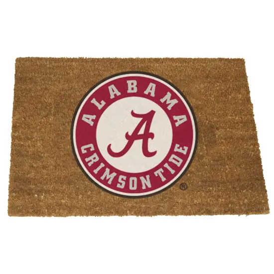 Memory Company NCAA Alabama Crimson Tide Rectangular Coir Door Mat 29.5" x 19.5" Brown {1}