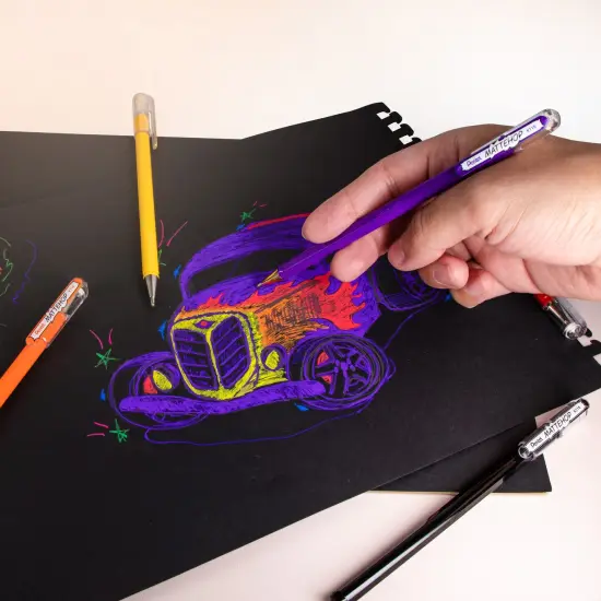 Pentel Arts Hybrid Mattehop Gel Roller Pen 1.0mm 8/Pkg-Assorted Colors {4}