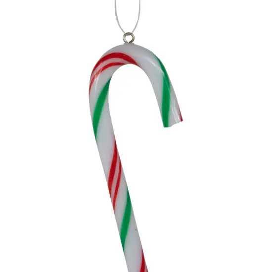 Northlight 12ct Multi Twist Candy Cane Christmas Ornaments 4" White {6}