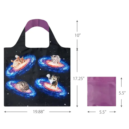 Wrapables AllyBag Collection Reusable Shopping Bag Galaxy Cats {2}