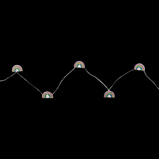Northlight LED Rainbow Fairy Lights - Warm White - 2.75' Silver Wire - 10ct Multi {4}