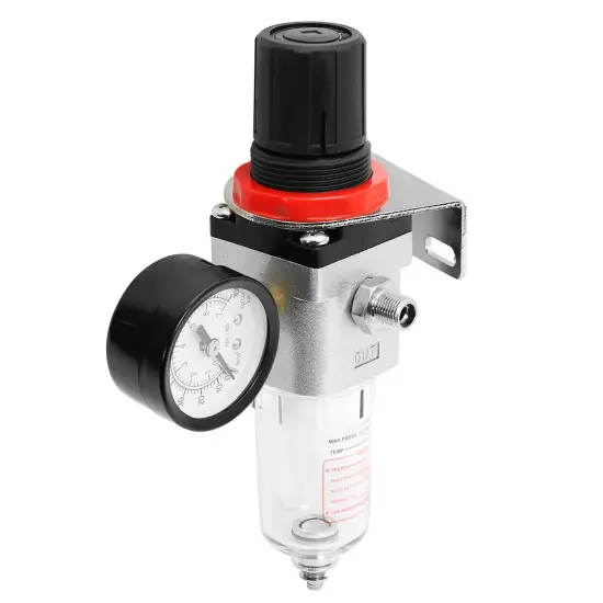 PointZero Pro Airbrush Air Compressor Regulator with Water-Trap Filter {1}