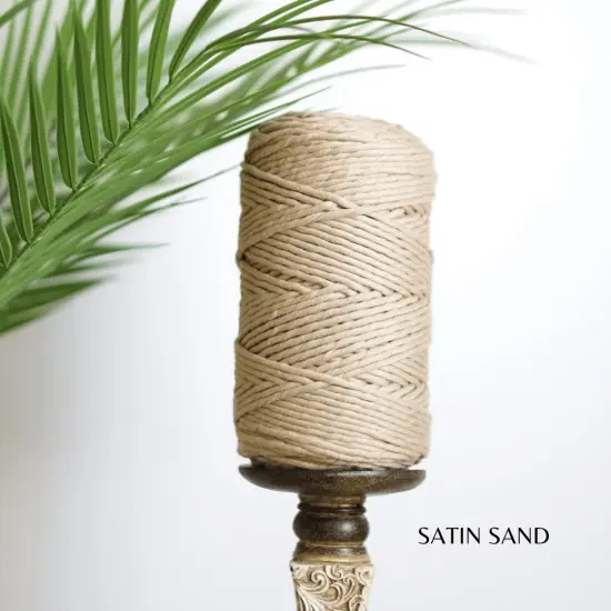 3mm EGYPTIAN GIZA COTTON | Single Strand Macrame Cord Satin Sand {1}