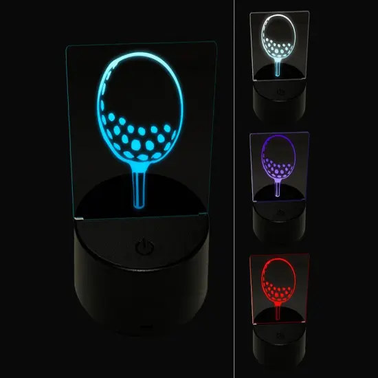 Golf Ball on Tee 3D Illusion LED Night Light Sign Nightstand Desk Lamp {1}