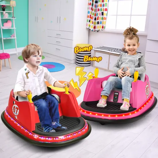 Kids Ride On Bumper Car with Remote Control Ideal Gift for Special Occasions Red {3}